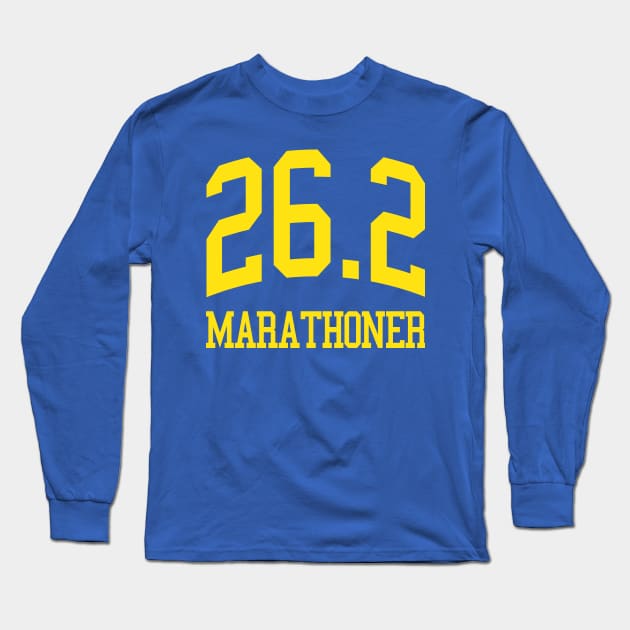 26.2 Marathoner Marathon Runner Running Coach Long Sleeve T-Shirt by PodDesignShop